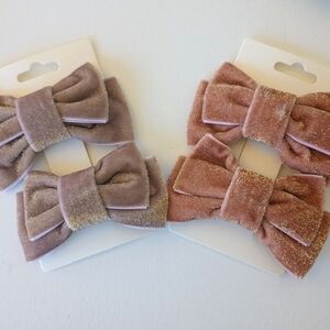 Bows For Girls'🎀Sparkling Velvet Hair Bow Set for Kids (Set Of 4 Bows)✨